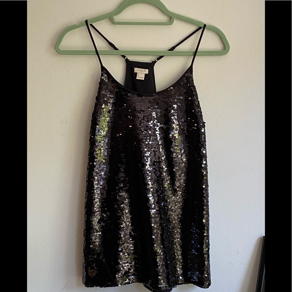J. Crew Sequined Racerback Tank